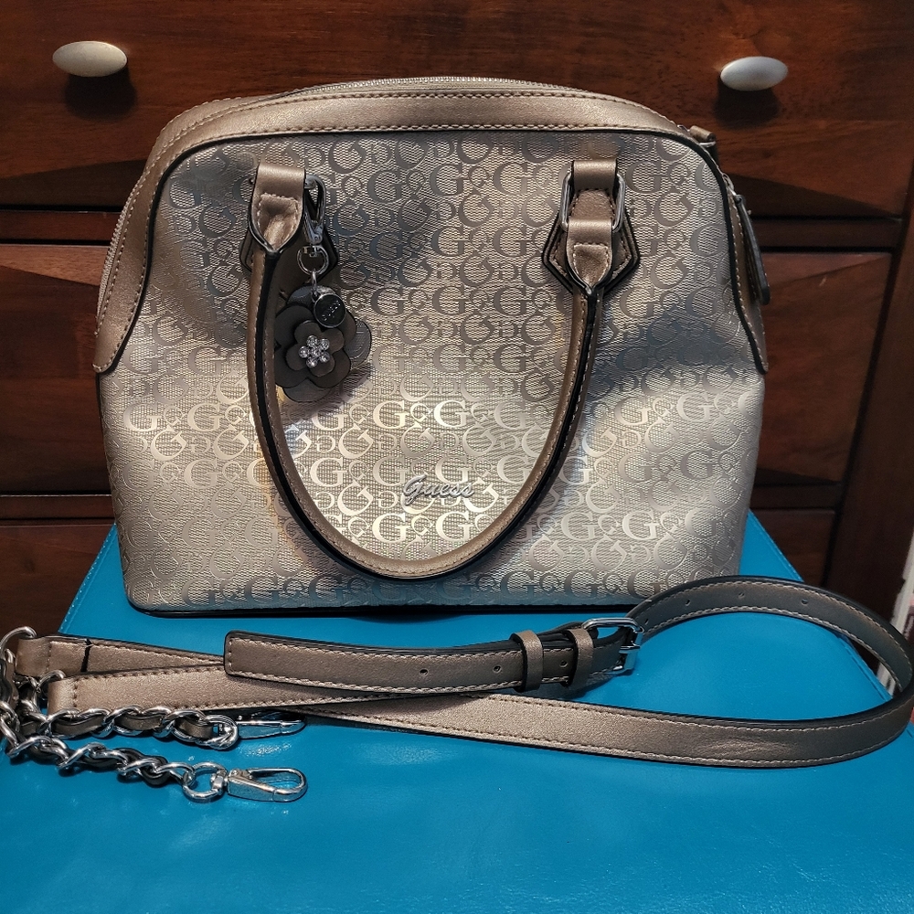Guess Metallic Pale Bronze Dome Purse